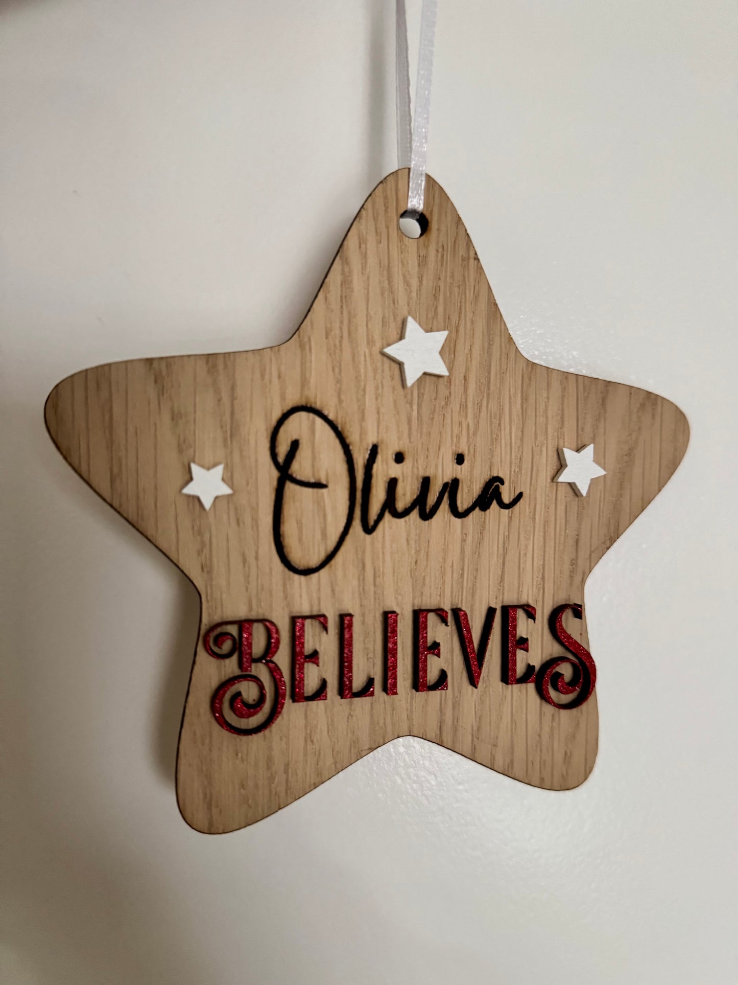 Hanging ‘believes’ decoration
