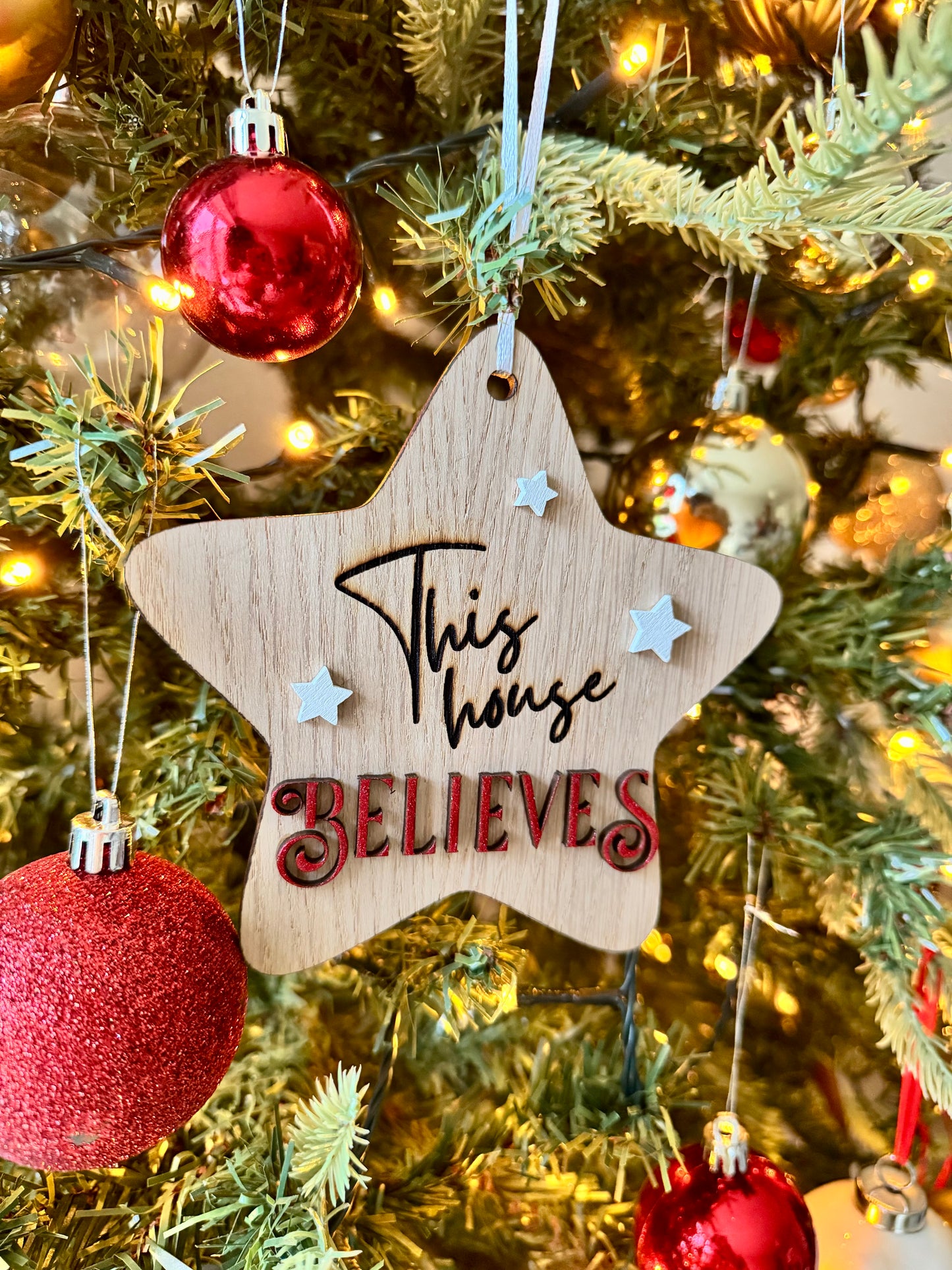Hanging ‘believes’ decoration
