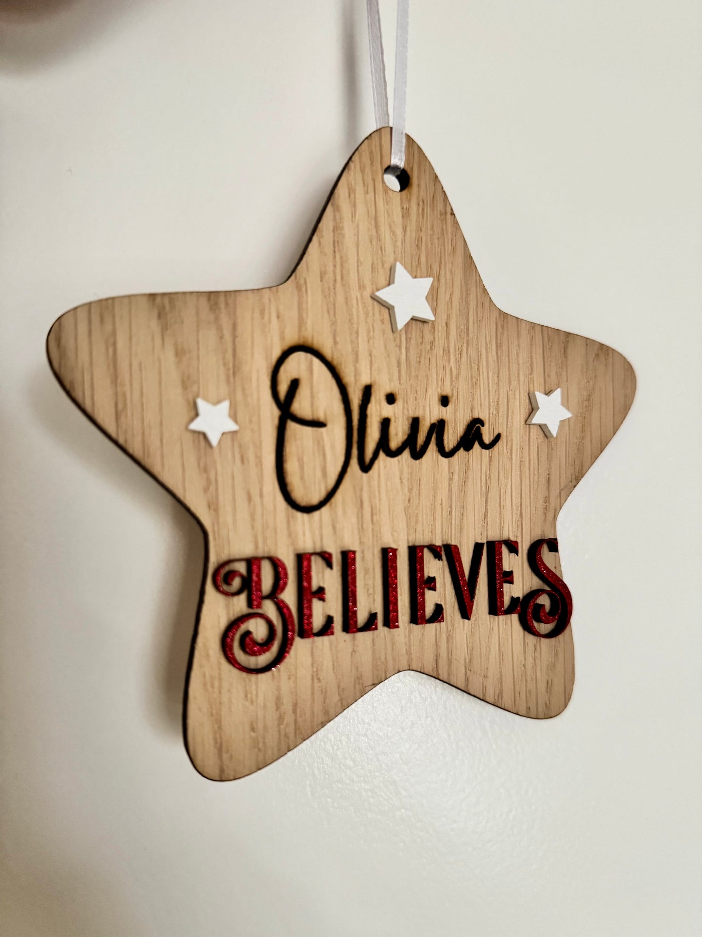 Hanging ‘believes’ decoration