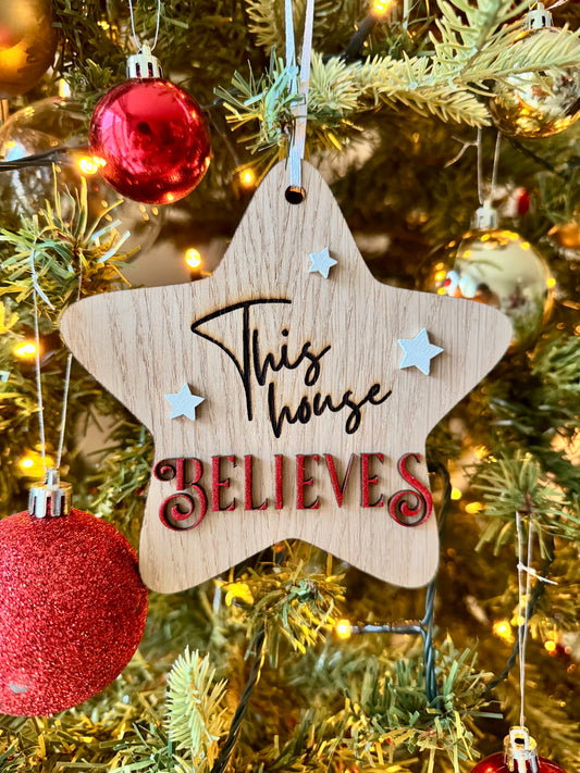 Hanging ‘believes’ decoration