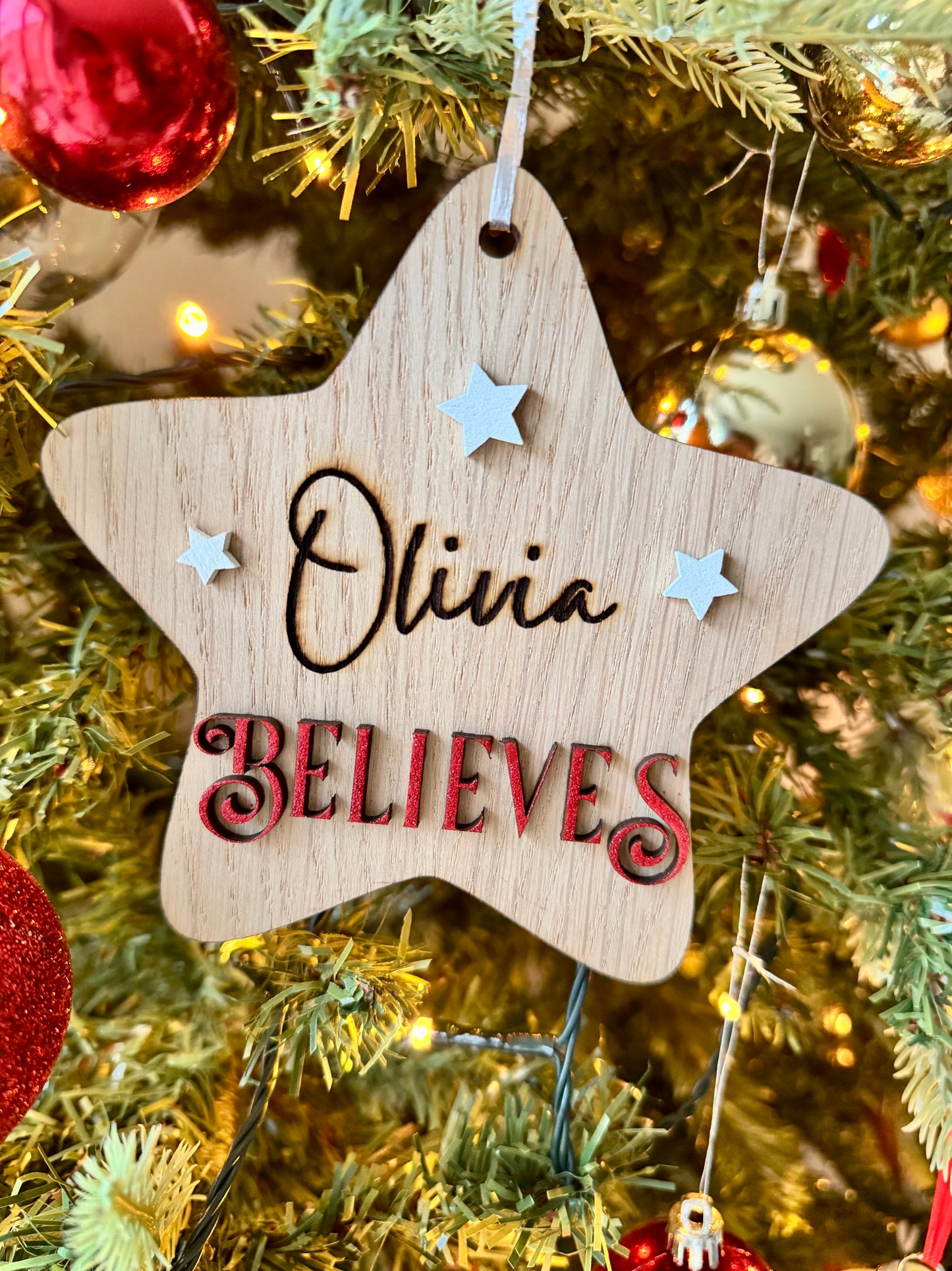 Hanging ‘believes’ decoration