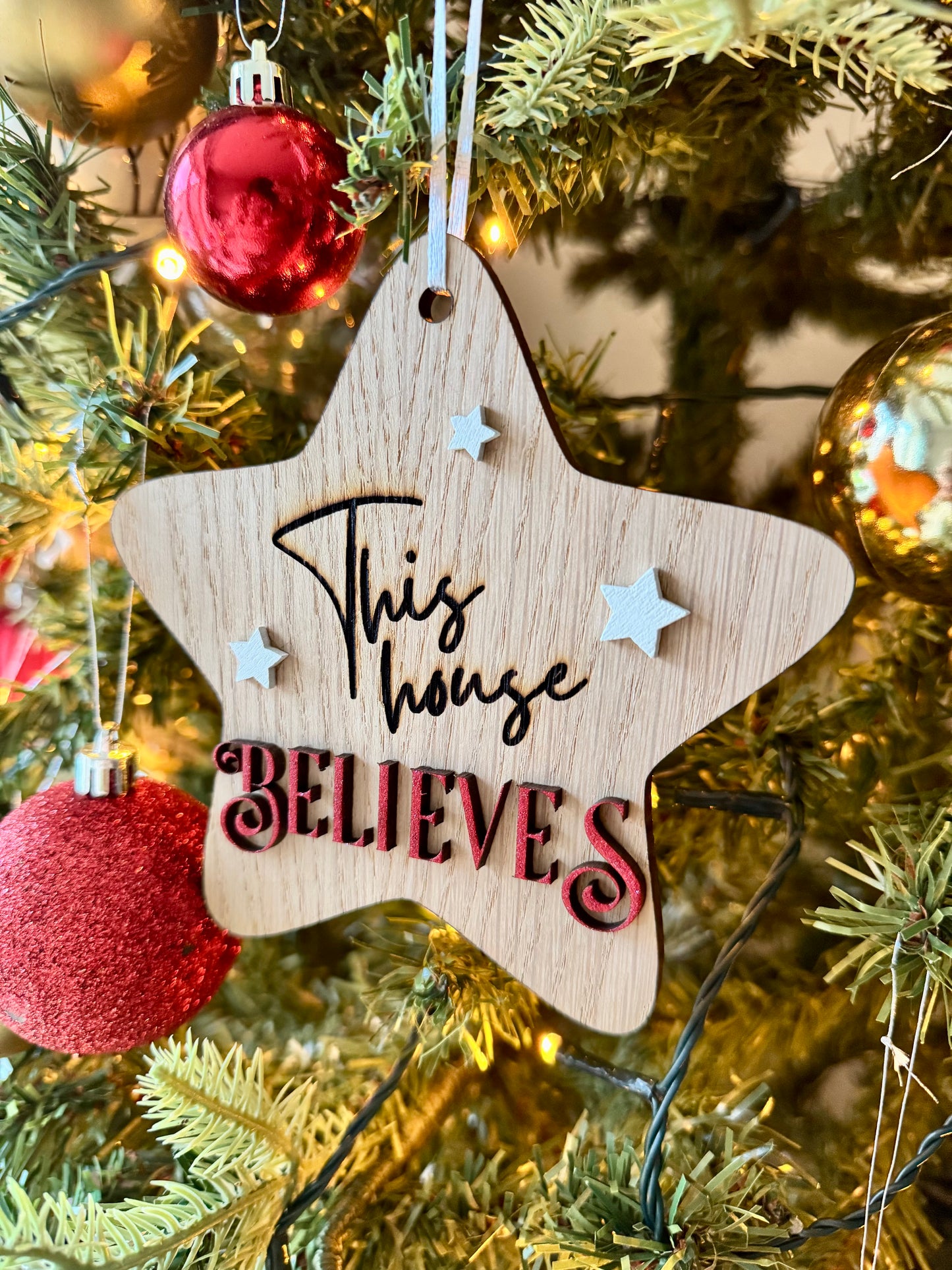 Hanging ‘believes’ decoration