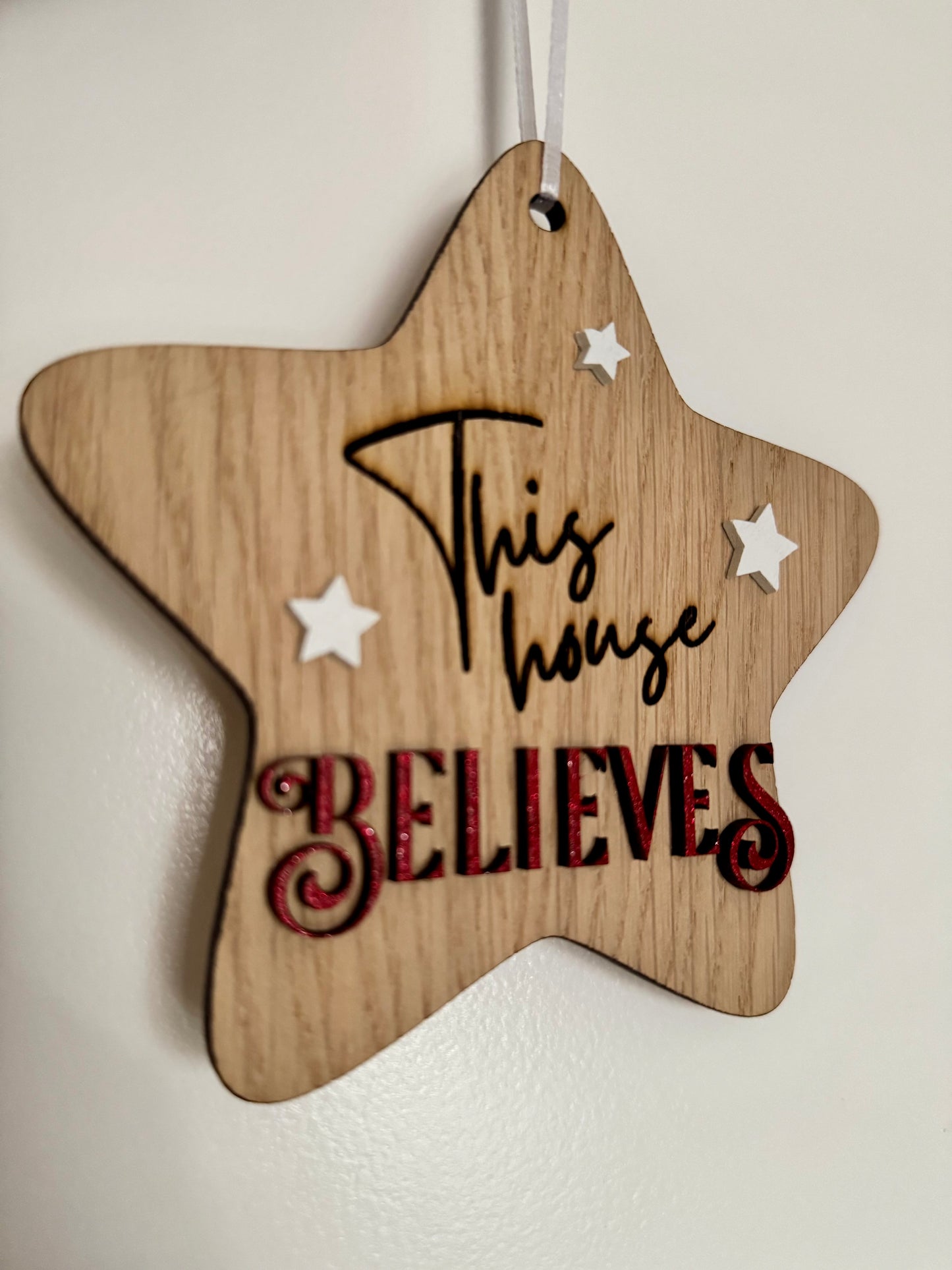 Hanging ‘believes’ decoration
