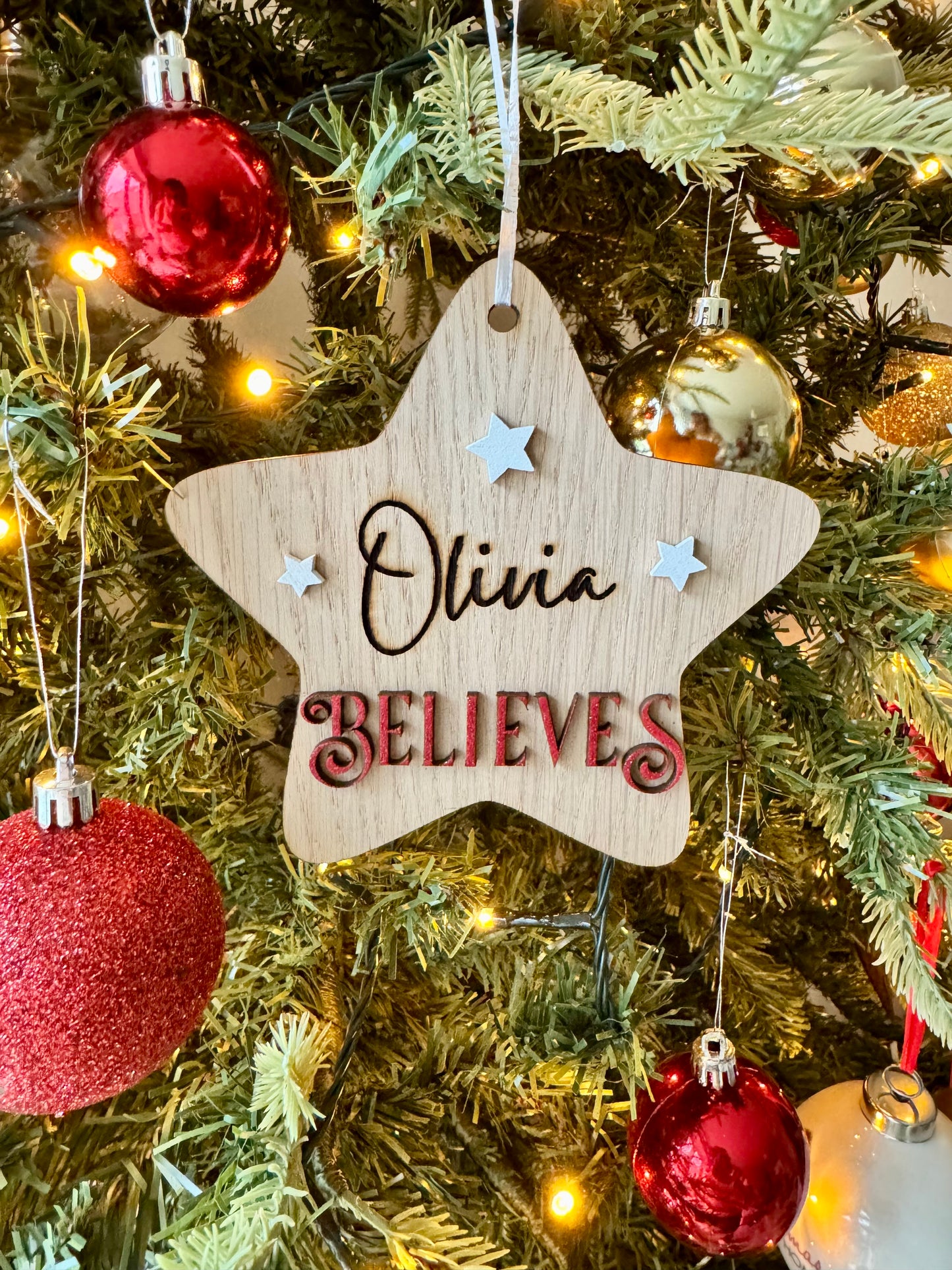 Hanging ‘believes’ decoration