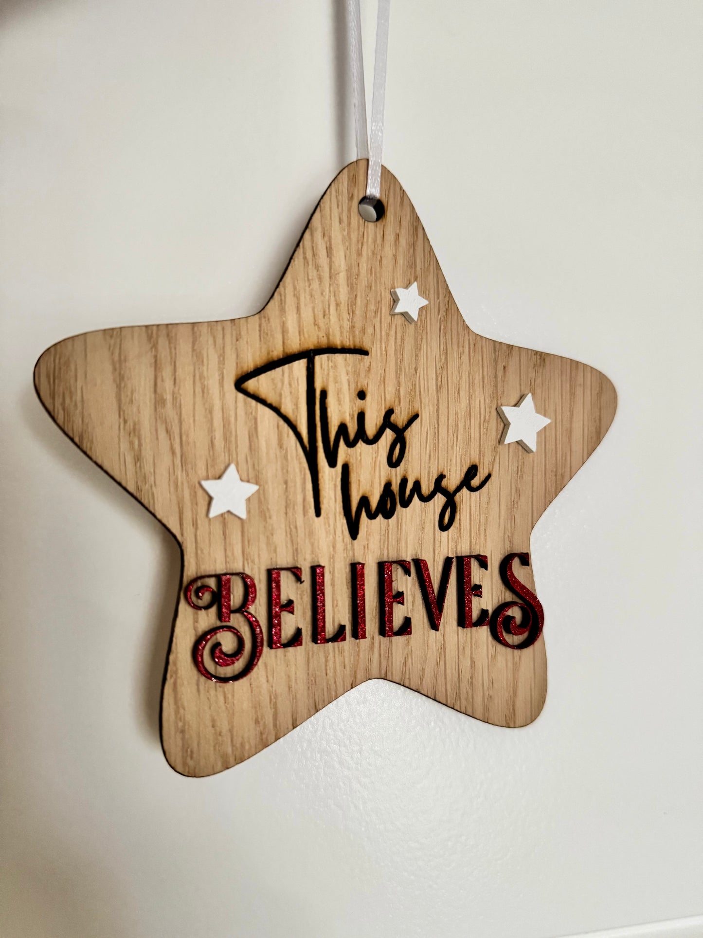 Hanging ‘believes’ decoration