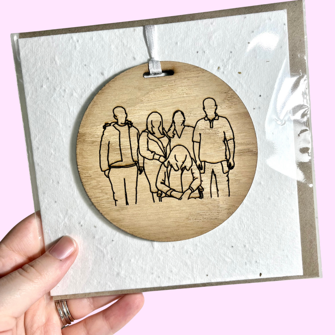Line Art Greetings Card